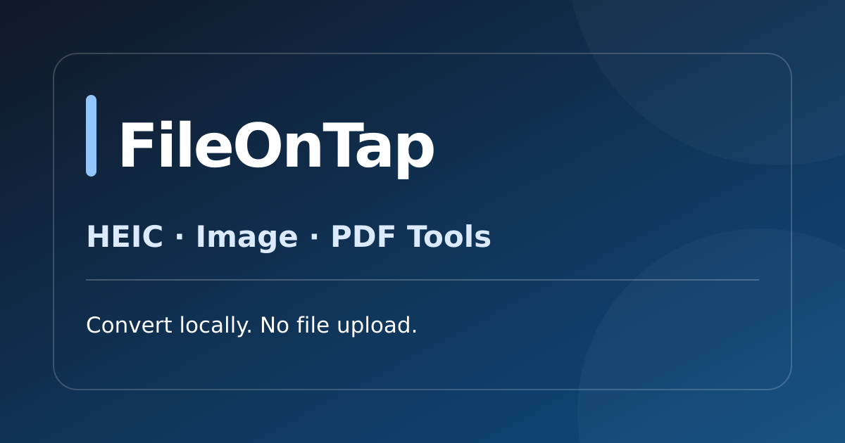 Free File Converter in Your Browser — No Upload | FileOnTap visual